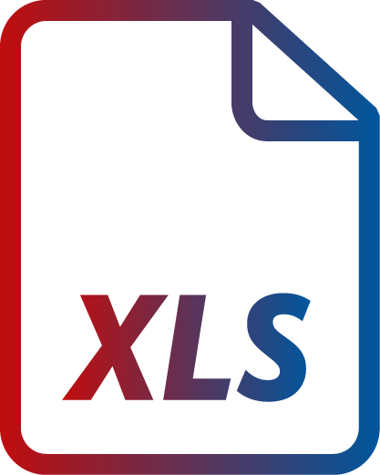 Icon in Form eines Papierblattes mit dem Schriftzug "XLS"